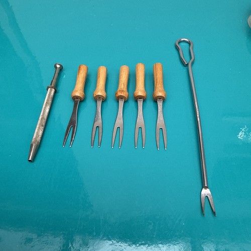 Stainless steel wood forks - &,