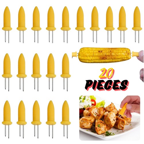 20x corn holders stainless - corn,