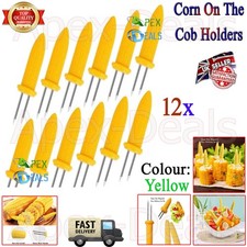 12x Stainless Steel Corn Cob